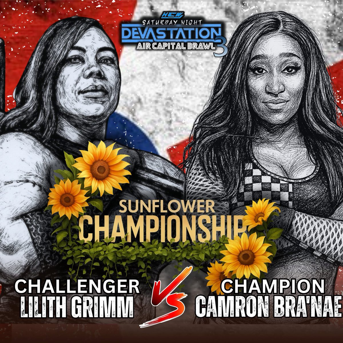 HCWLive23's tweet photo. ‼️MATCH ANNOUNCEMENT‼️

HCW Sunflower Championship:
Cameron Bra'Nae (c) vs Lilith Grimm

🎟: https://t.co/JkQm0pTyTL

HCW Air Capital Brawl 3
this Saturday, September 20th,
at the Osage Rec. Center in Wichita, KS

#hcw #grudgematch #prowrestling #anniversaryshow https://t.co/oUStmhzrkd
