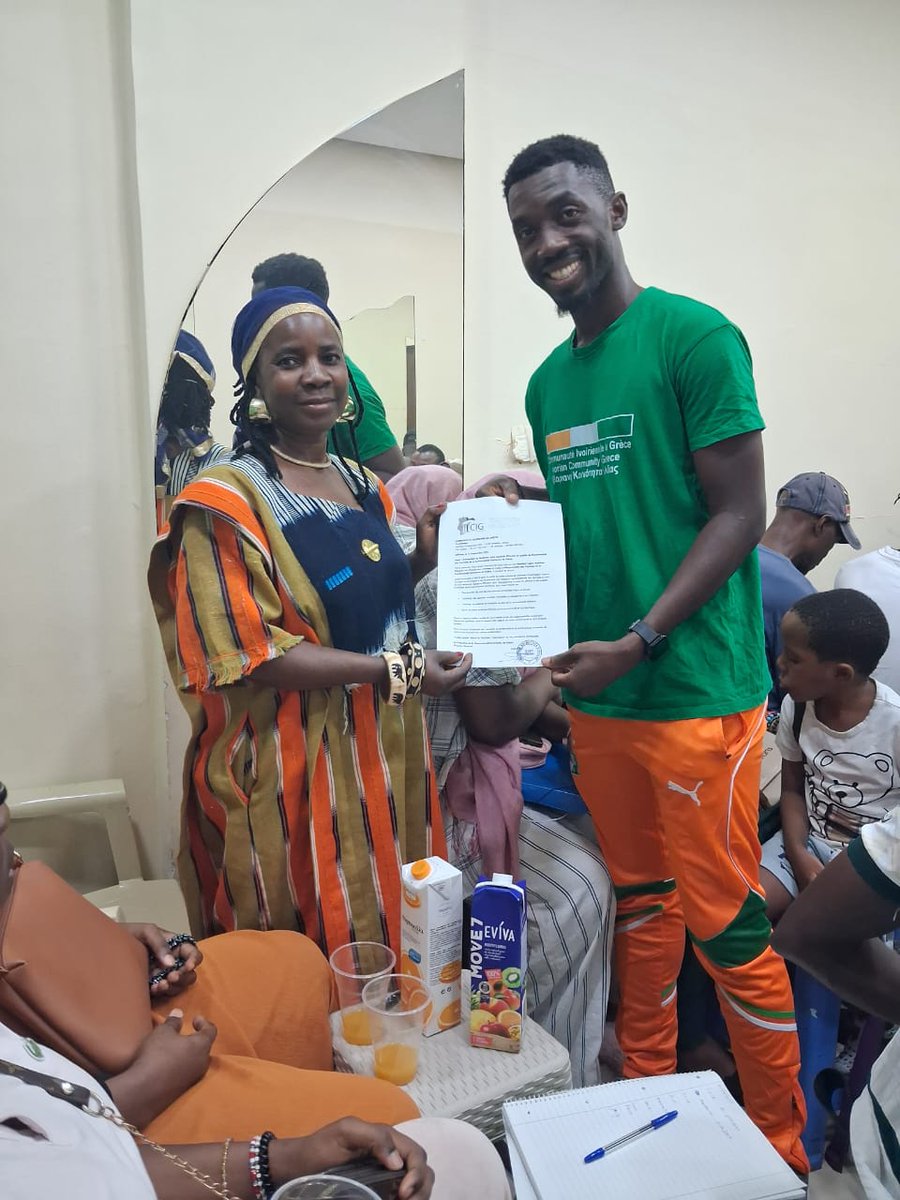 ivoirogrec's tweet photo. Lors de notre réunion du 14 septembre 2025, tenue au siège de notre association, nous avons procédé à une importante nomination

👉Nous avons l’honneur d’annoncer que Madame GNAZALE a été officiellement désignée comme Représentante des Femmes de la Communauté Ivoirienne de Grèce https://t.co/8O6SLdVEwR