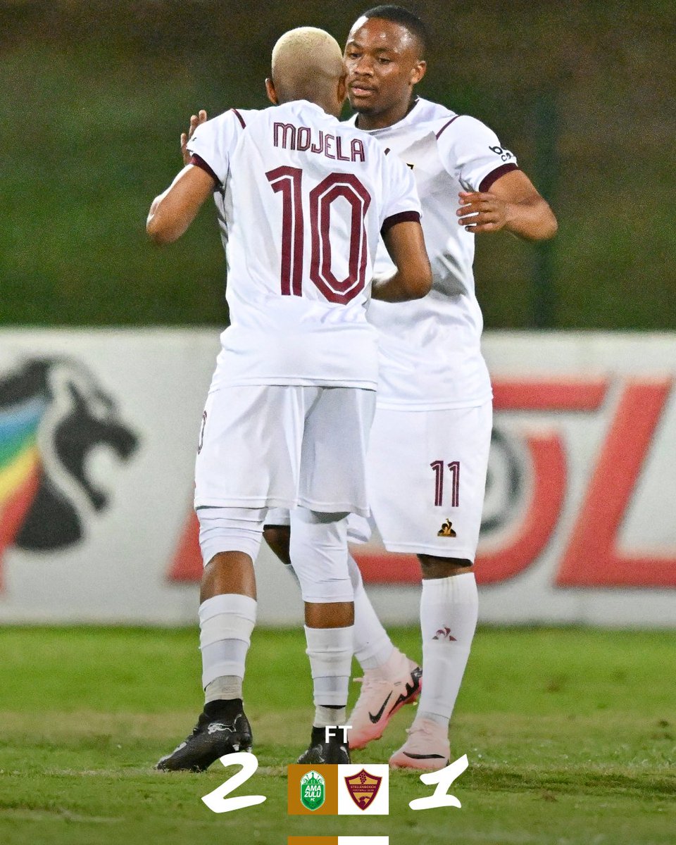 StellenboschFC's tweet photo. It ends in defeat at Princess Magogo Stadium.

AmaZulu FC 2️⃣–1️⃣ Stellenbosch FC

#HeartoftheCape #MoreThanFootball #StellenboschFC 🍇 https://t.co/VhNPvPrCpx