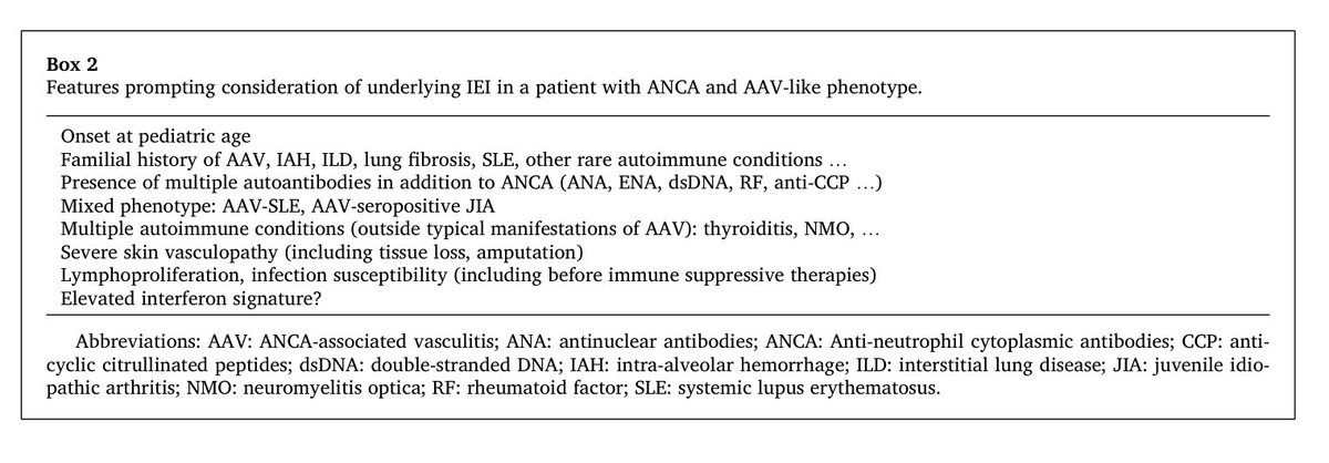 dr_immuno29's tweet photo. 🔬 ANCA-Associated Vasculitis & Inborn Errors of Immunity (IEI) – Game Changer in 2025
•🧬 Beyond sporadic AAV → Monogenic IEI strongly linked to ANCA positivity.
•🧪 Genes matter: COPA (~60%), STING1/SAVI (~79%), DNASE1L3 (55-85%), PIK3CD ↑ risk.
•🫁 Phenotype mirrors AAV: alveolar hemorrhage, ILD, pauci-immune GN, ENT damage (saddle-nose, perforation).
•🔄 Overlap zone: ANCA + lupus-like autoantibodies → diagnostic challenge.
•⚠️ Problem: Many reports lack ANCA titers/biopsy → is ANCA truly pathogenic or bystander?
•🌐 Clue: Most IEI converge on Type I interferon pathway → key in vasculitis biology.
•🎯 Take-home: Spotting IEI in “AAV” reshapes management → genetic testing + tailored therapy (think IFN/JAK/PI3K blockade).
•🔮 Future: Need robust phenotyping, IFN-targeted trials, & rethinking “classic” vs “monogenic” AAV.

📖 DOI: 10.1016/j.autrev.2025.103824
#ANCA #Vasculitis #Genomics #RareDiseases #Autoimmunity #TypeIInterferon