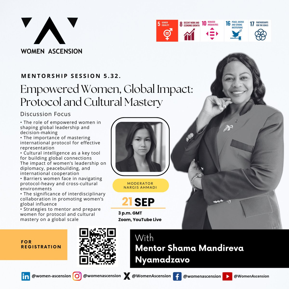 WomenAscension's tweet photo. #Women #Empower #InPower #Leadership #LeadershipDevelopment
#GlobalImpact #Protocol #CulturalMastery #InclusiveLeadership #WomenAscensionLeadership2030
#GlobalMentorship #SDG5 #SDG8 #SDG10 #SDG16 #SDG17
#WACO #WASD #WAPJ #WomenAscension #Global https://t.co/oVxsz6Wlli