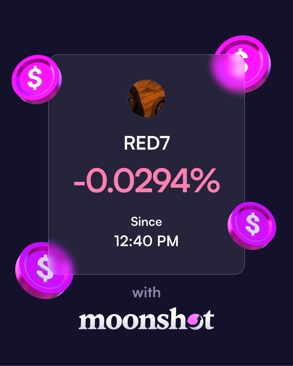 FreshDesignOnX's tweet image. I&apos;m down 0.0294% on Moonshot: moonshot.com/265JG1Sn2gYKCP…           Come and jump on this new coin!!