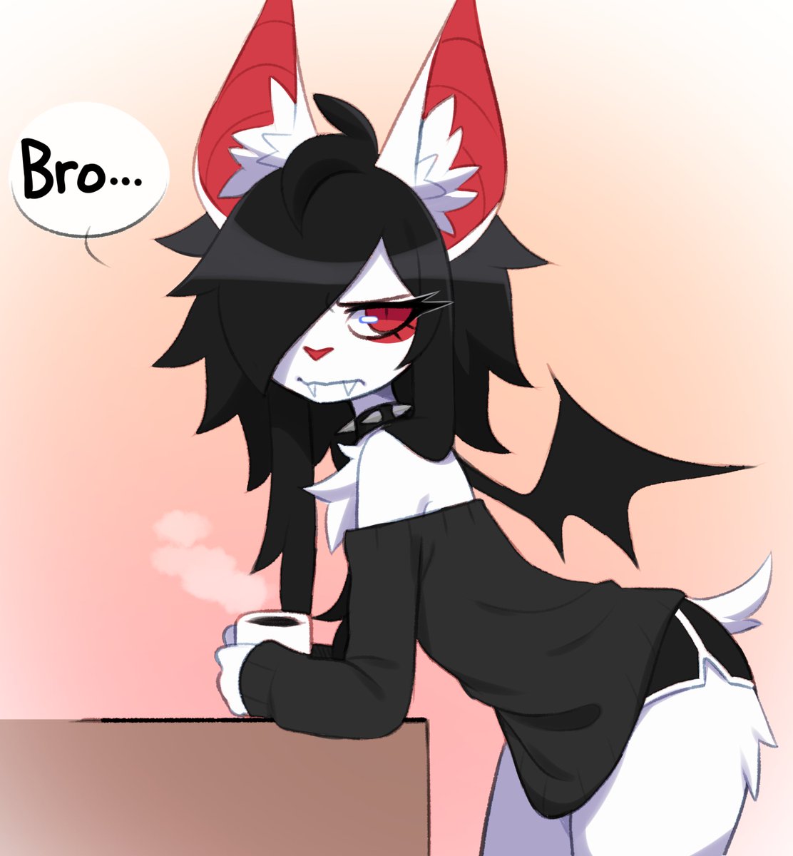 Really? Infront of her morning coffee?