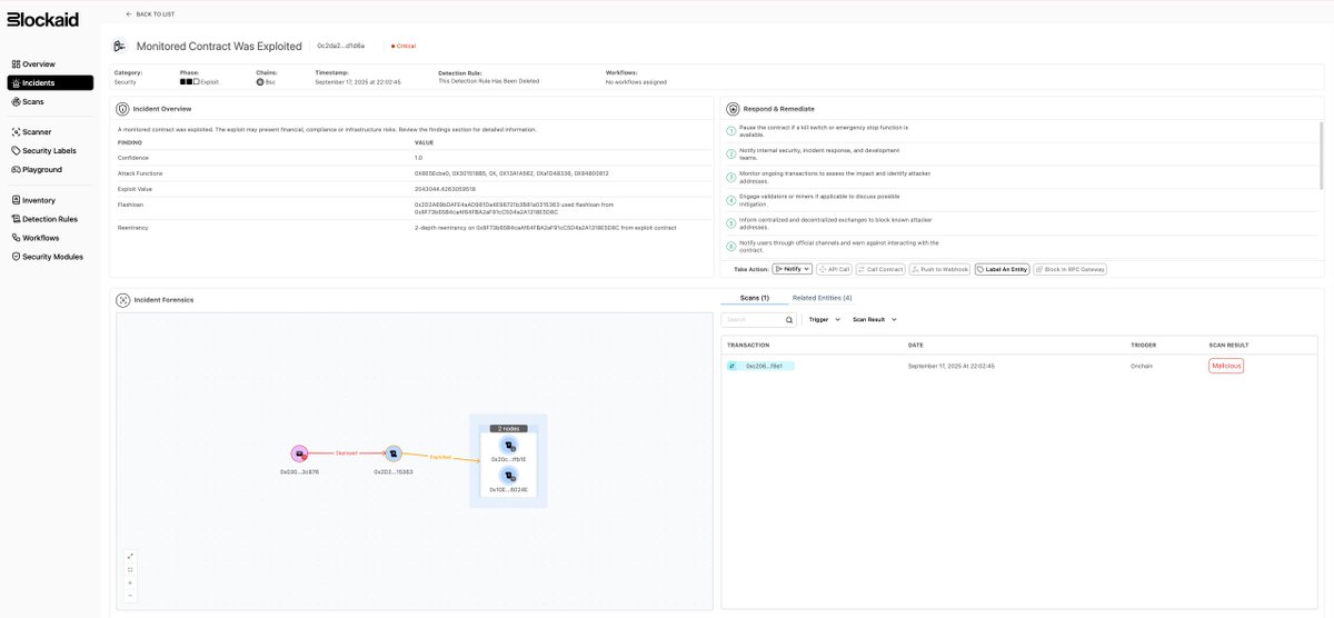 🚨 Community Alert:

Blockaid’s exploit detection system identified multiple malicious transactions targeting the NGP token on BSC. 
Roughly $2M has been drained.

↓ We’re monitoring in real time and will share updates below