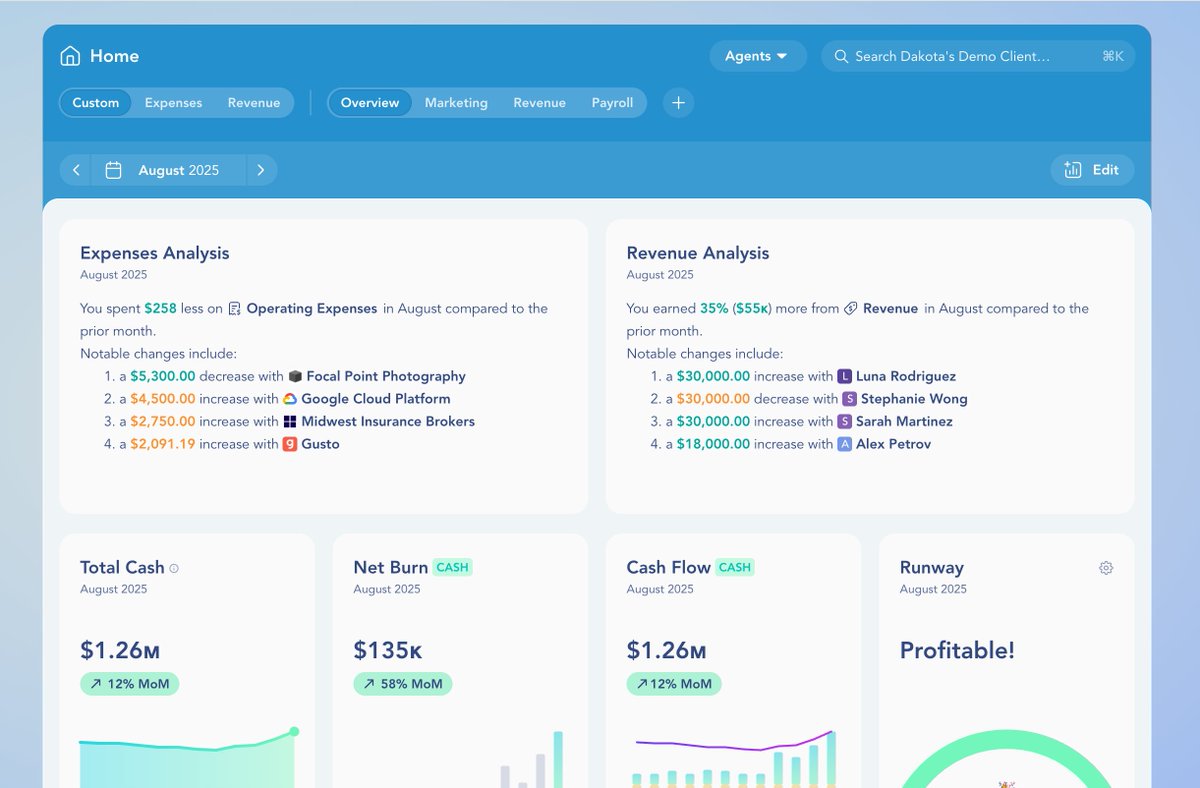 digits's tweet image. 🚀 Big news: Digits now supports Multiview Dashboards.

Create multiple custom dashboards—tailored for board meetings, investor updates, client advisory, or your own daily pulse checks.

No more pivot tables. No more static reports. Just living dashboards that adapt instantly.…