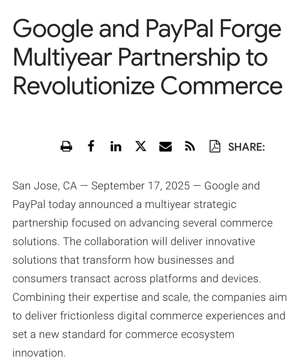 🔵MARKETEVANS: "Google e PayPal annunciano una nuova partnership pluriennale"