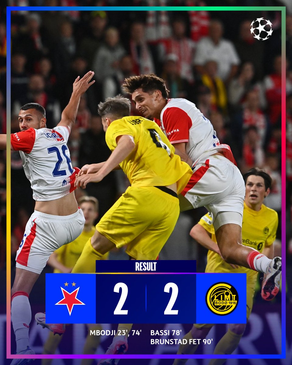 Bodø/Glimt claim draw in Prague.

#UCL