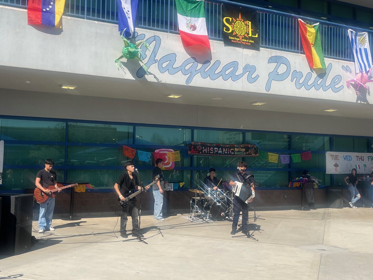 Jags celebrating in style! 🎉Thanks to our incredible <a href="/ClarkCountySch/">CCSD</a> <a href="/CCSDMagnet/">CCSD Magnet Schools</a> <a href="/CTEinCCSD/">CCSD #CareerTechEd</a> <a href="/DPHS_Jags/">Desert Pines HS</a> SOL (Student Organization of Latinx) Club for leading the way during #HispanicHertiageMonth #SOL #1forkids