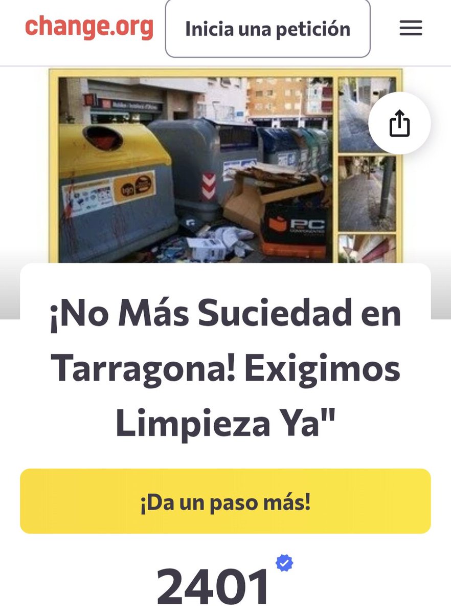 #tarragona #tarragonabruta

2️⃣4️⃣0️⃣1️⃣ gràcies❗️❗️❗️ 🥳🥳🥳

Ajudans a arribar a les 2500 🙏💪🔊

Signa 👇

chng.it/YyYHs86g6X