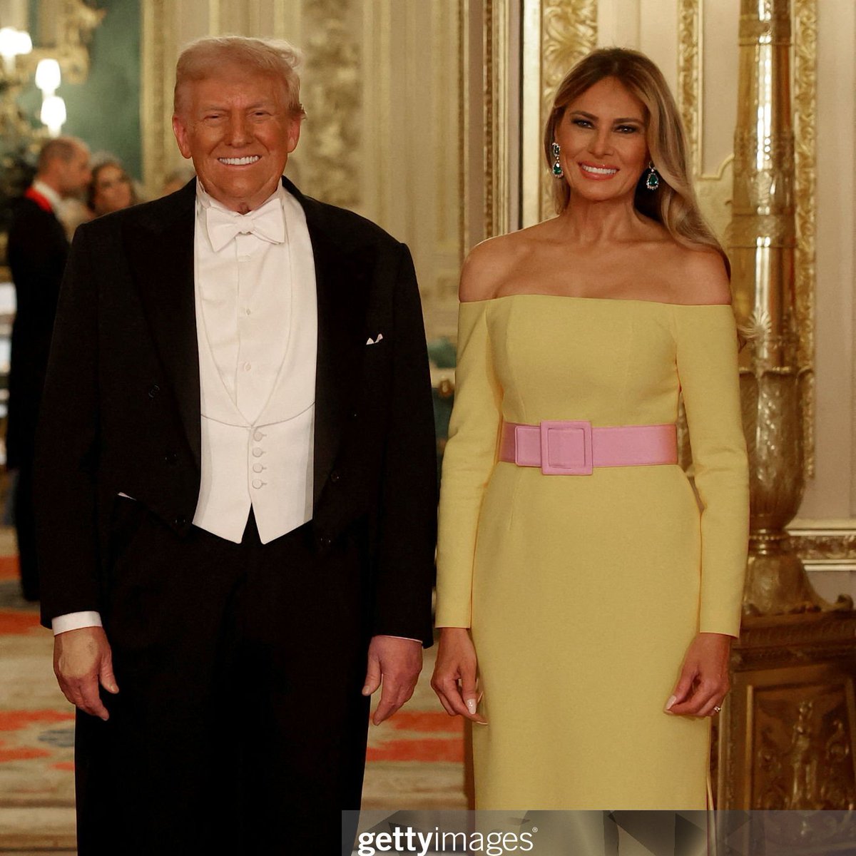 🔥 BREAKING: A photo was just released of President Trump and First Lady Melania Trump ahead of the State Banquet at Windsor Castle.

America is represented with class again. WOW. 🇺🇸
