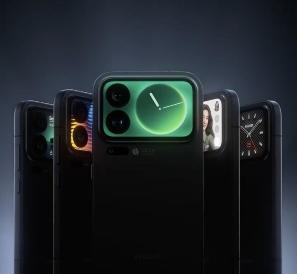 ArlenSoto132118's tweet image. Xiaomi 17 Pro's "Miaoxiang Back Screen" turns the camera module into a secondary screen—shows clock, frames photos, like foldable outer screens, giving the back interaction capabilities.
#Xiaomi17Pro #BackScreen #MobileInteraction
