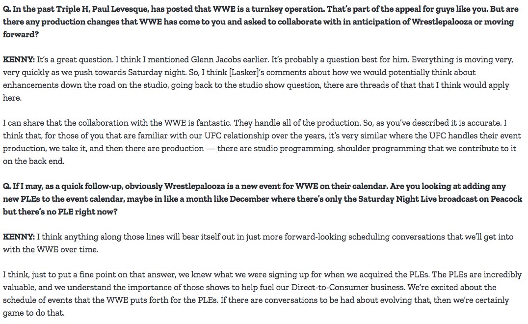 jedigoodman's tweet image. Per ESPN PR, ESPN programming executives Matt Kenny and John Lasker answered questions on Wednesday discussing the launch of ESPN’s partnership with WWE.