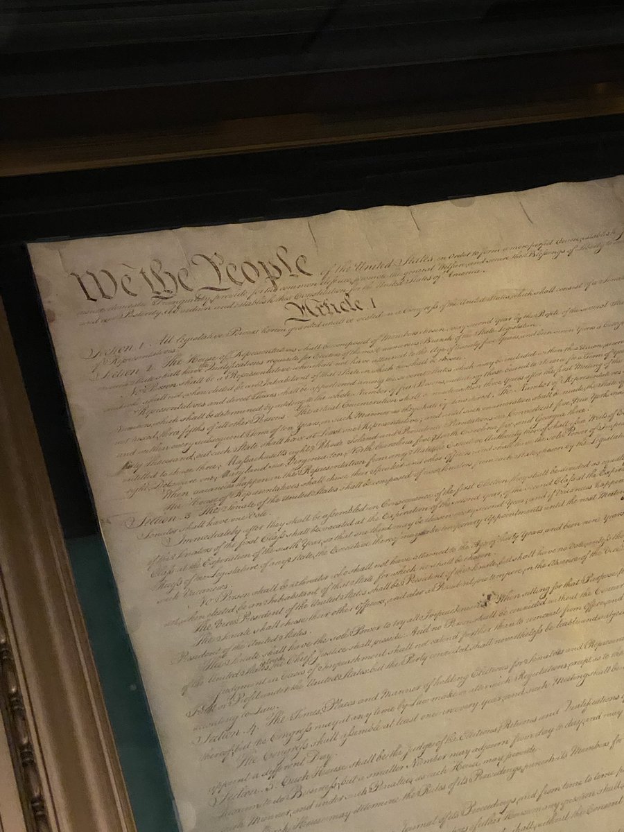A special thanks to <a href="/WhiteHouse/">The White House</a> for inviting @afphq and friends and colleagues from around the country to view our Constitution in its entirety on Constitution Day. What an excellent way to lead up to America’s 250th celebration next year. This nation, our founding ideals, and