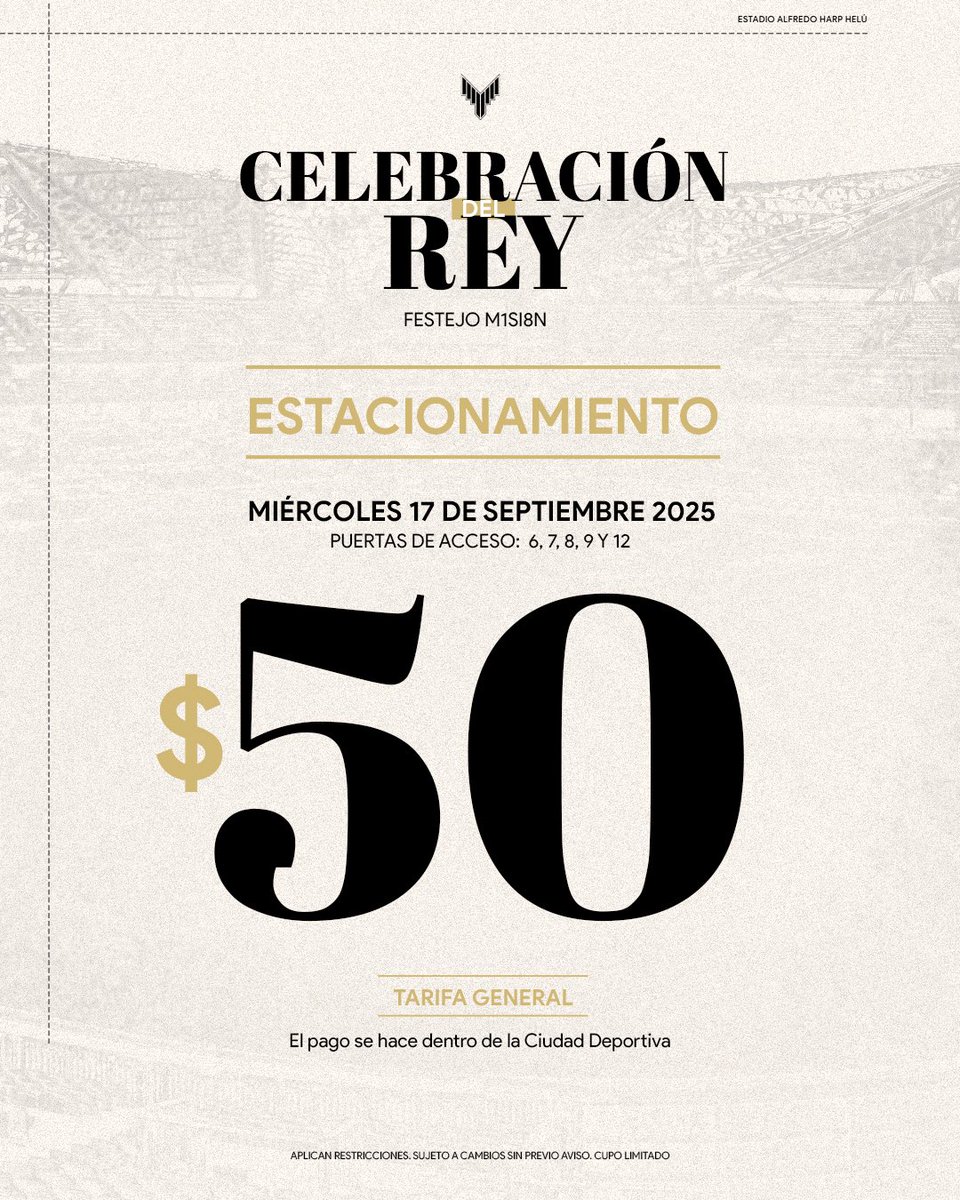 Nos vemos para el festejo a partir de las 5:30 pm 🏟️