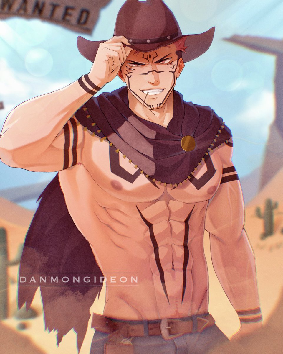 DanmonGideon's tweet photo. Sukuna as a Cowboy Outlaw 😌👌
#sukuna #jujutsukaisen #jjk https://t.co/lgUenOdrqL