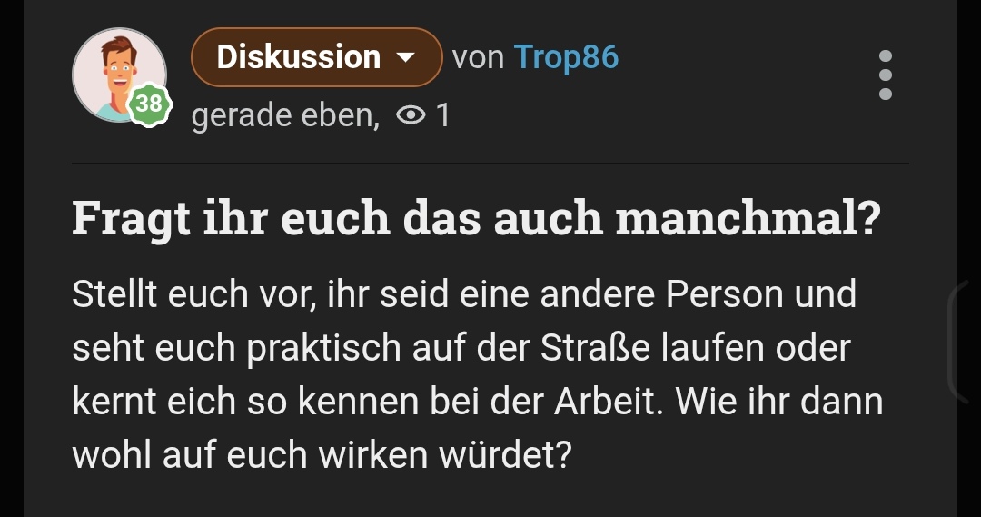 Fragt ihr euch das auch manchmal?