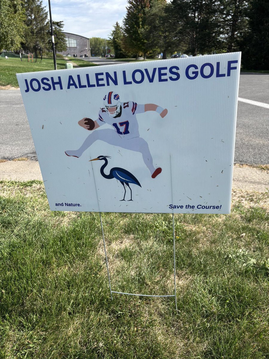 I guess even Josh Allen wants them to save Blue Heron Golf Course. #BillsMafia #Golf #roc