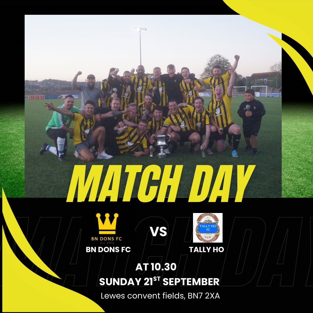 BN Dons👑 (@bn_dons) on Twitter photo This Sunday we head to Lewes to face <a href="/FcTally/">Tally Ho FC</a> in what we know will be a tough game🤝
Looking to carry on from our previous 2 performances and keep the Ws rolling😮💨
Get down and support the boys as we go to war‼️
#UTD👑 This Sunday we head to Lewes to face <a href="/FcTally/">Tally Ho FC</a> in what we know will be a tough game🤝
Looking to carry on from our previous 2 performances and keep the Ws rolling😮💨
Get down and support the boys as we go to war‼️
#UTD👑