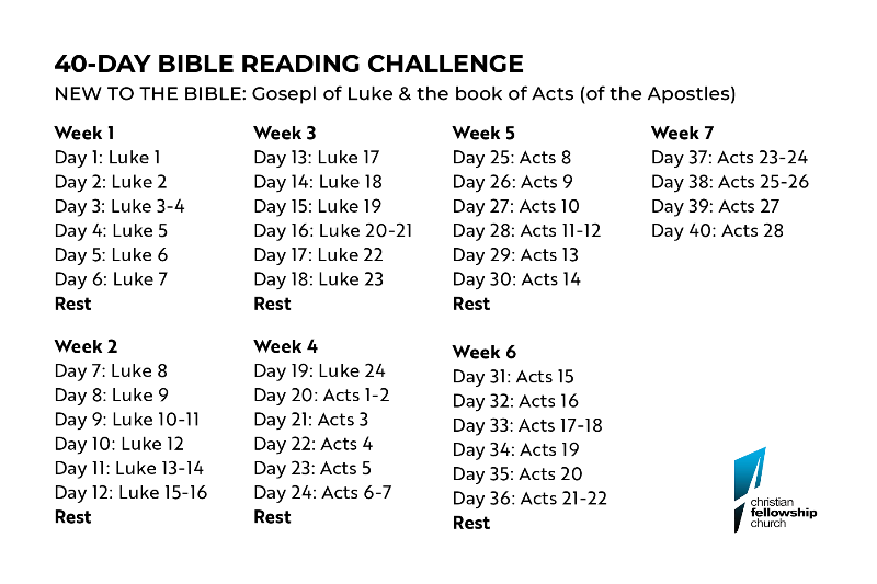 cfcwired's tweet image. Last Sunday, Pastor Brian reminded us of the power of daily time in God’s Word: “All Scripture is God-breathed…so the servant of God may be equipped for every good work.” (2 Tim 3:17) Take time today to read &amp;amp; join our 40-Day Bible Reading Challenge! #cfcwired #BibleChallenge