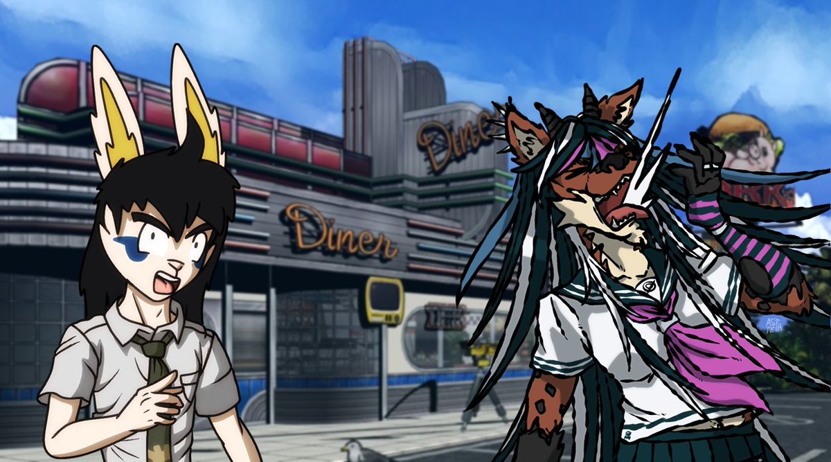 AstethART's tweet image. Dangan y Ronpa (el conejete pertenece a @/Natxope07)