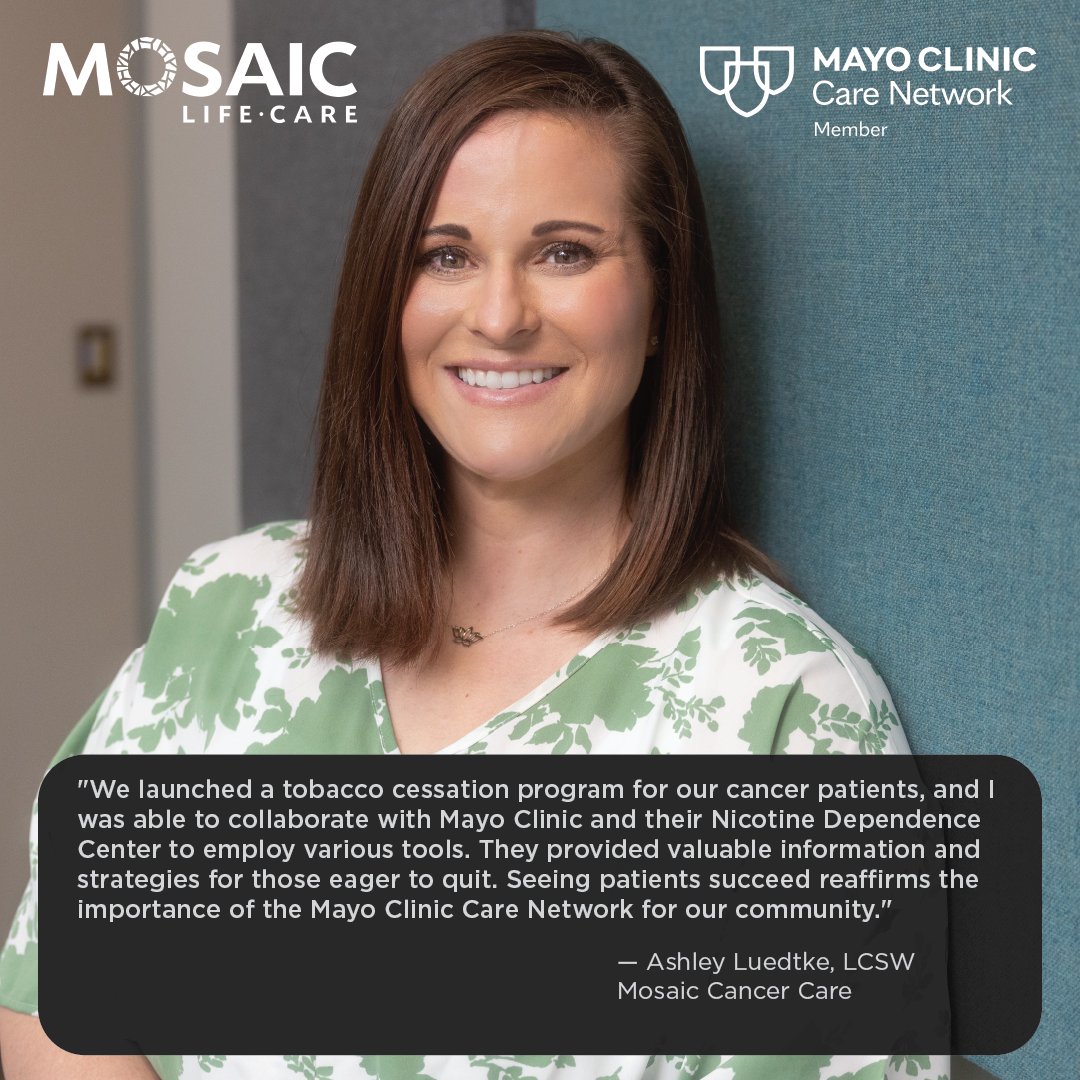 Through our membership in the Mayo Clinic Care Network our social workers have special access to Mayo Clinic’s knowledge, resources and team of specialists.

Learn more – mymlc.com/mayo