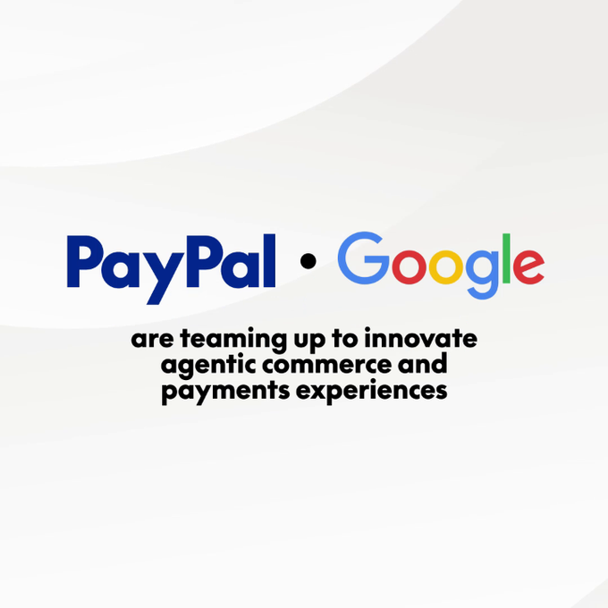 PayPal - .@Google + PayPal = a new collaboration advancing commerce solutions. We’re proud to collaborate with Google to bring PayPal’s products and services to billions of Google users and redefine what’s possible at global scale. From Agentic Commerce to PayPal’s checkout solutions, https://t.co/mV4gBRYXPz
