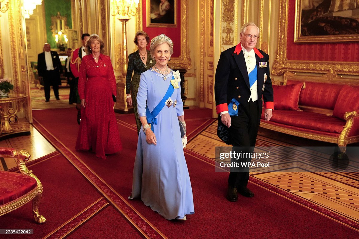 sarahdiaryz's tweet image. The Duke and Duchess of Gloucester at the State Banquet 

📸 Aaron Chown