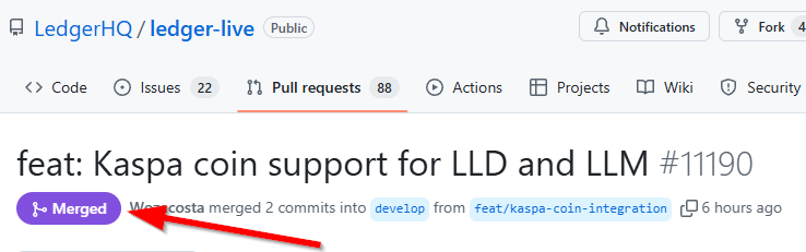lAmeR_1337's tweet image. Kaspa coin support for #Ledger Live Desktop and #Ledger Live Mobile (today part 3 of 3) was merged. That is a huge moment for me!
Next step is the Ledger Live swap service, so people can swap into $KAS directly. We've promised that to #Ledger and we deliver!
keeping ya up2date