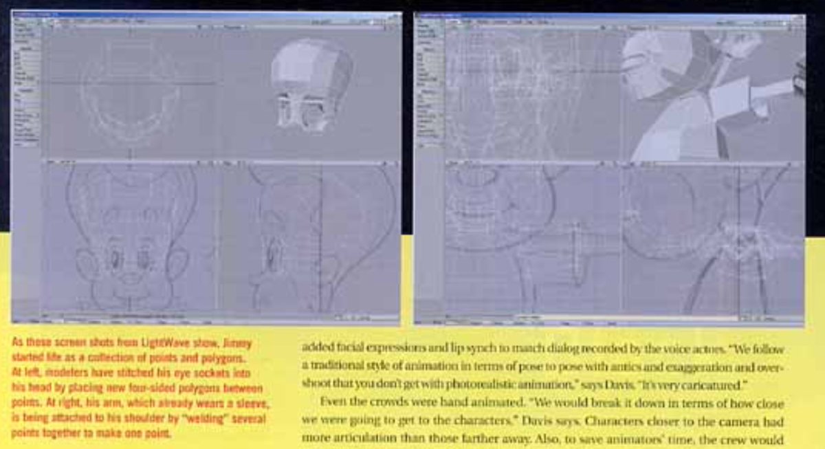 Found these images of the making of the jimmy neutron model  and i find them really fascinating