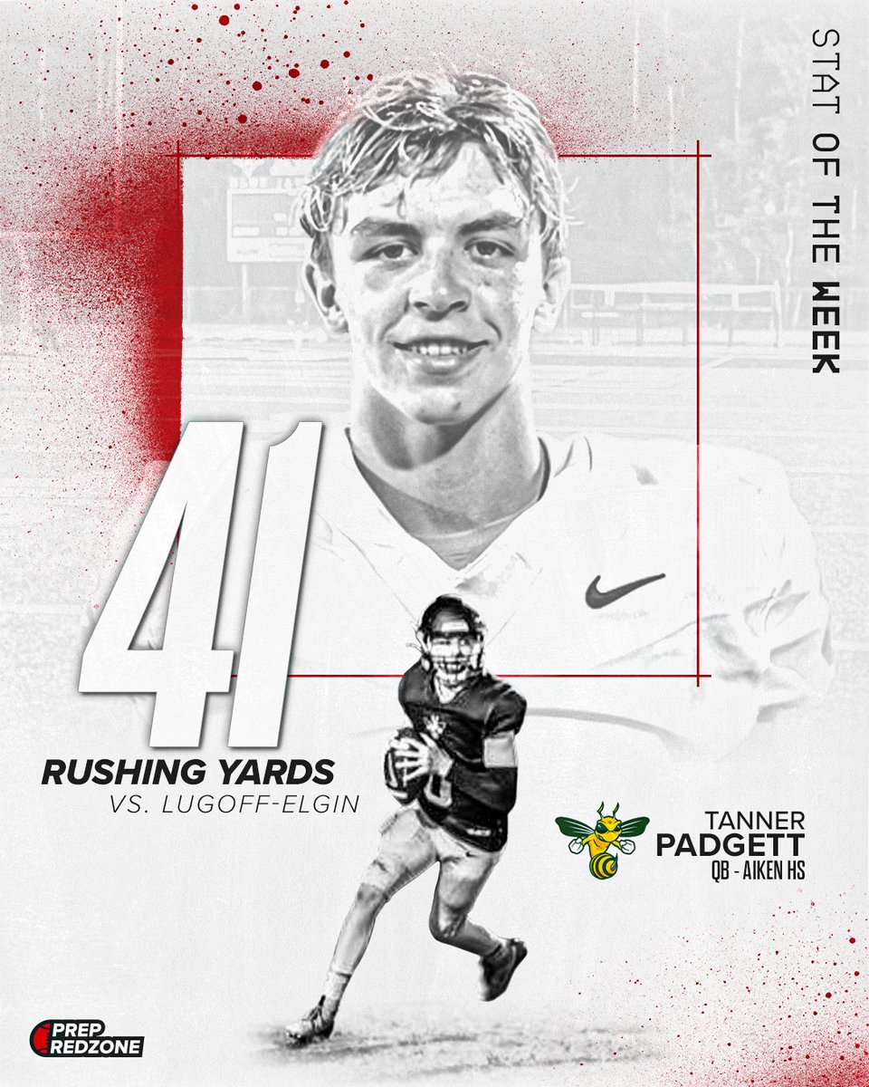 Did you catch this!? Tanner Padgett put up strong numbers in Aiken’s game on September 12th - full box score is now LIVE. #StatoftheWeek <a href="/TannerPadgett_8/">Tanner Padgett</a>
<a href="/PrepRedzoneSC/">Prep Redzone South Carolina</a> <a href="/AikenHighFB/">Aiken High Football</a> 

📈👀  Who will stand out this week?

Claim your team and input your team's stats TODAY to get