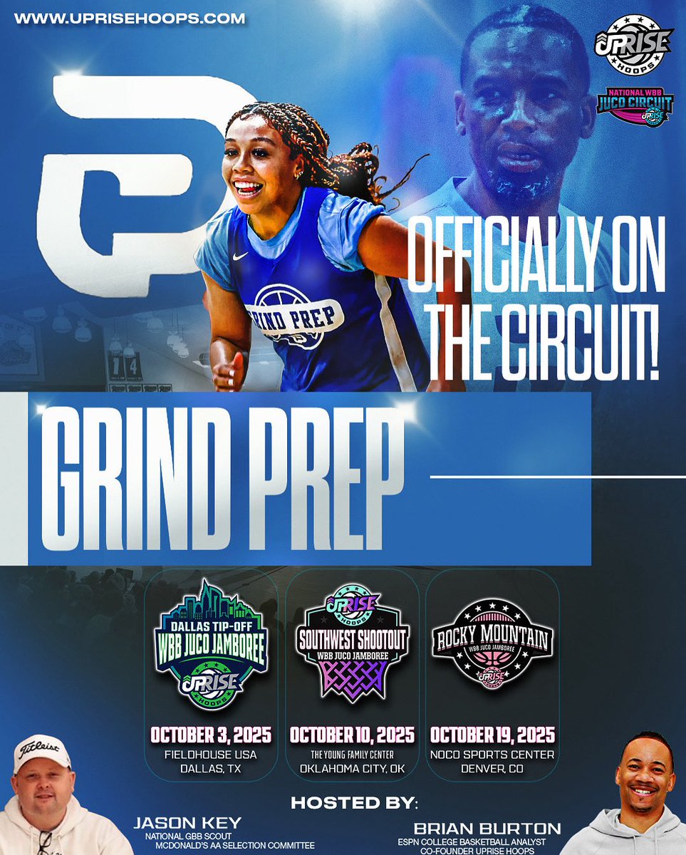 Uprise_Hoops's tweet photo. Grind Prep is Officially on the Circuit‼️🔥🔥🔥

✅ Dallas, TX
📆 October 3rd
📍 Mansfield Fieldhouse

✅ Norman, OK
📆 October 10th
📍 Young Family Life Center
➡️ Top Players & Programs in Country🔥🔥🔥

💻 4 Year College Coaches Registration online.
📊 Schedules coming out soon!

Tomorrow’s Stars Today.✨

📈 https://t.co/8PyzboWDWK