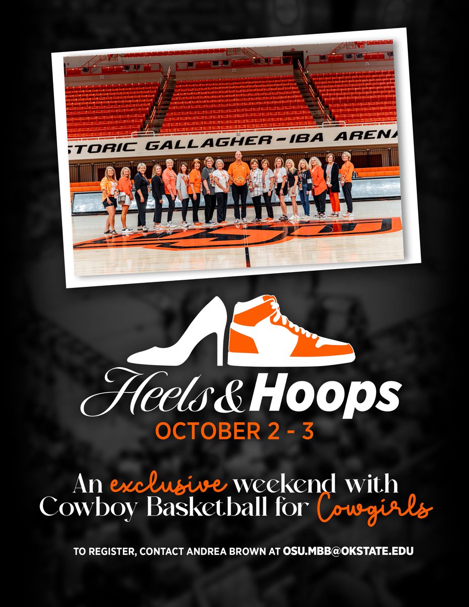 OSUMBB's tweet image. 🗣️ Calling all Cowgirls!

Don’t miss our second annual Heels &amp;amp; Hoops weekend! 👠x🏀

Details: okla.st/4nBjbhQ