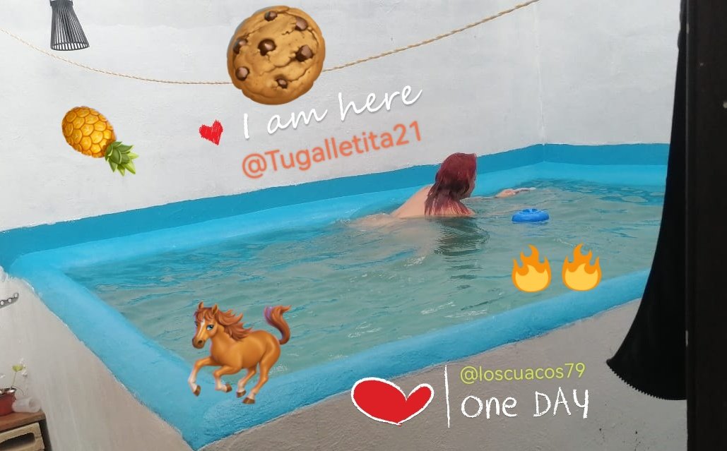 Hoy dia lluvioso q asta se antojo un chapuson encuerados en la piscina con un delicioso 😈y para rematar un rico masaje a mi diosa con otro final feliz 🍪🐴🥰😍🤩😘🍍🌹😈