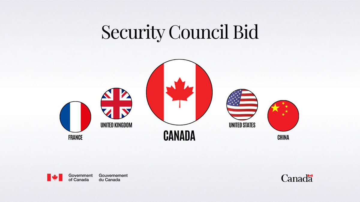 🌐🇨🇦 The Canadian Government has officially applied for a seat on the United Nations Security Council, to stand alongside key nations in maintaining peace and advancing diplomatic endeavours.