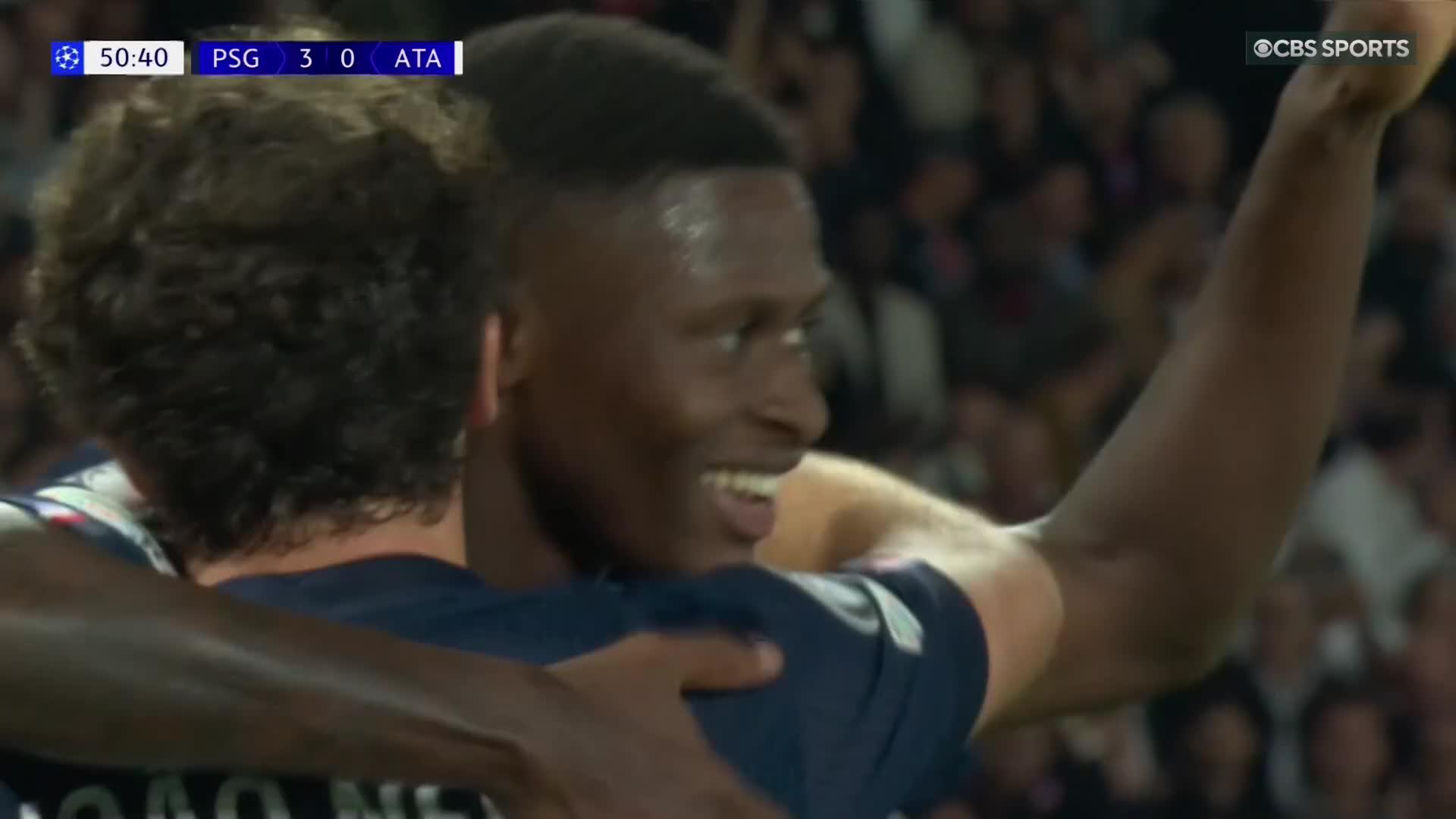 Nuno Mendes sits his defender down and puts it away beautifully for PSG 🔥