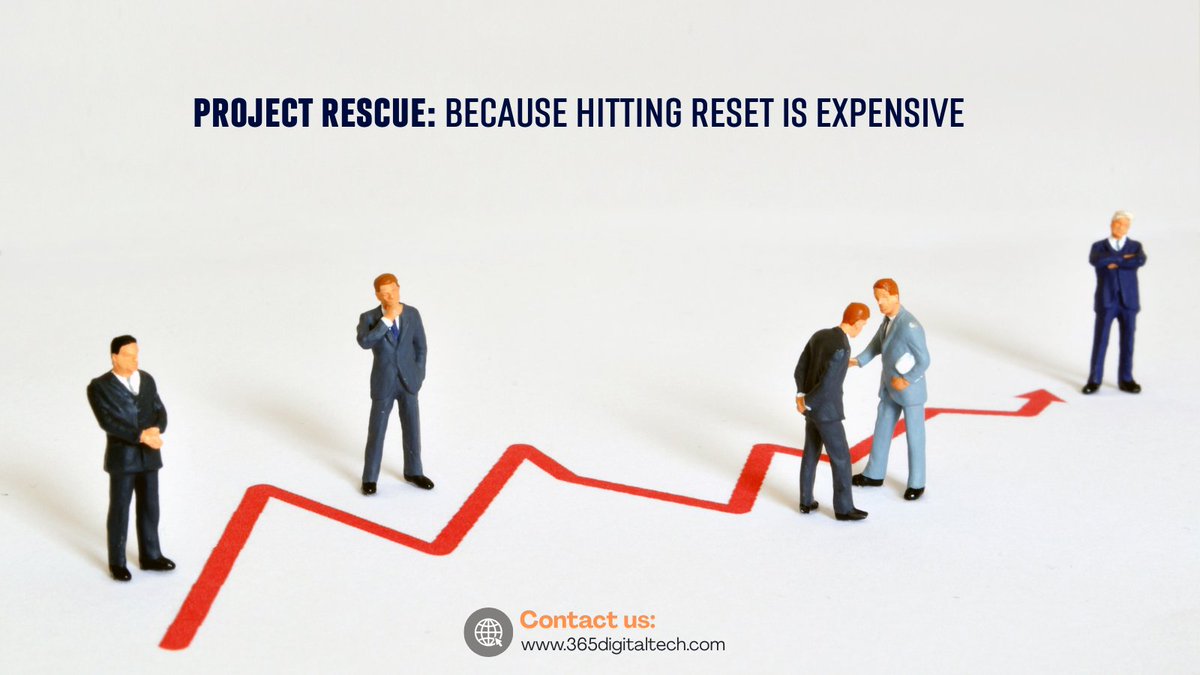 365digitaltech's tweet image. Why start over when you can rescue? Our Project Rescue services revive struggling projects, realign goals, and save time + budget.
#ProjectRescue #PMO #365Digital