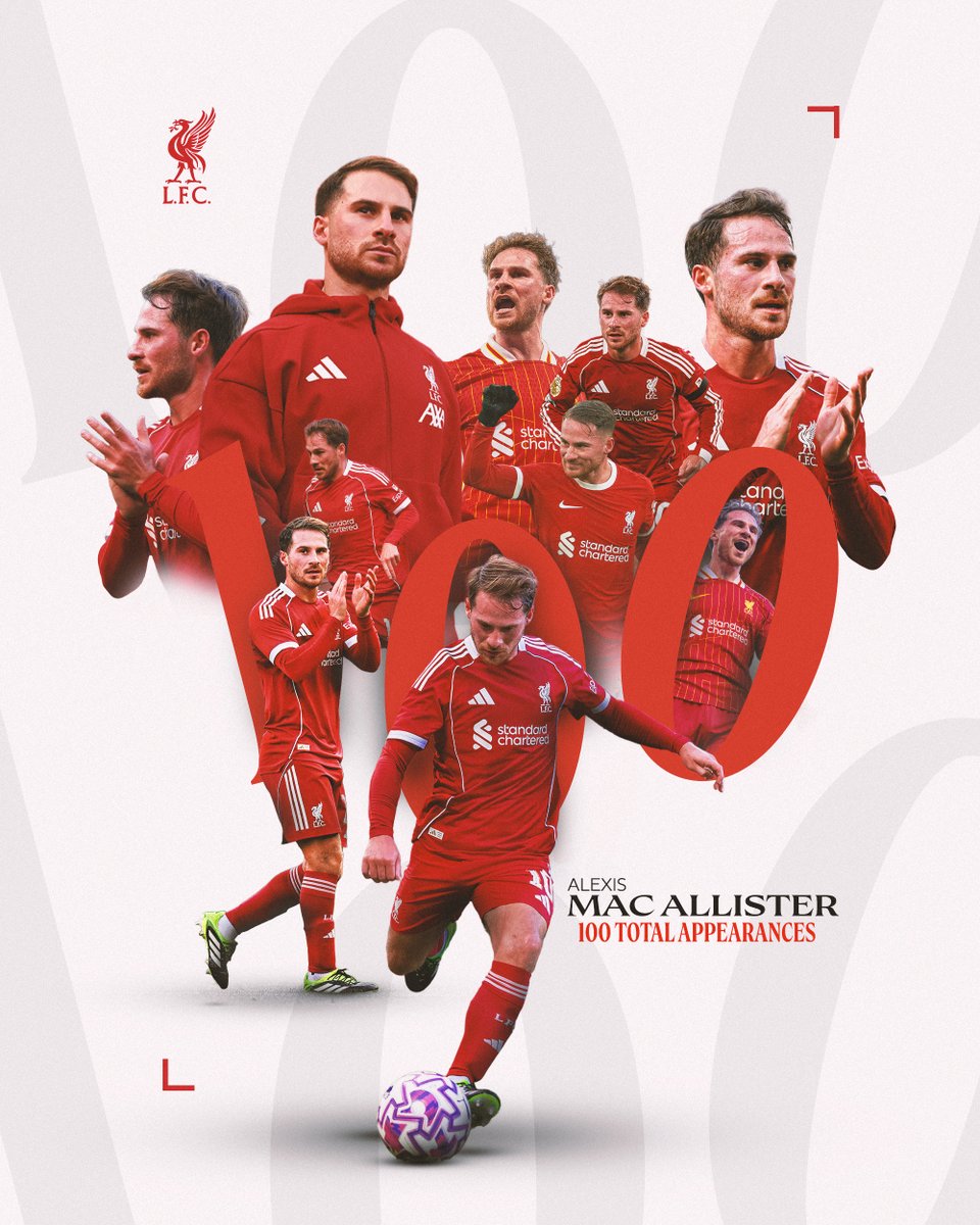 💯 appearances for Macca 🔴