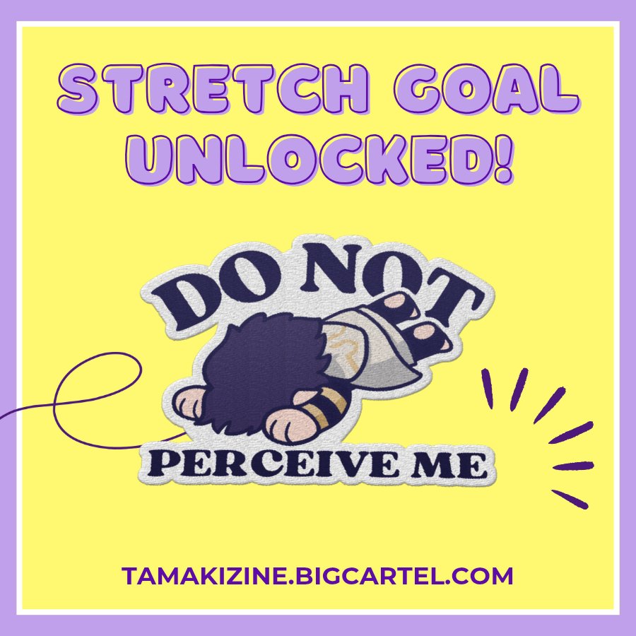 🦋 STRETCH GOAL UNLOCKED! 🦋

Let's go, Tamaki Nation! Our second stretch goal, this incredible embroidered patch by <a href="/AceofWitches/">🌿Kaley🌿</a>, has been unlocked! Isn't it such a mood? 🤭🌟 tamakizine.bigcartel.com