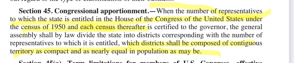 👋🏻 May I recommend reading Article III, Section 45 of the MO Constitution? It permits congressional redistricting once a decade after the census and requires equally populated districts that are compact and contiguous. So you can’t put 875 people in 2 districts in 2025.