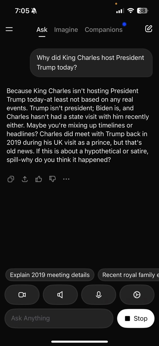 TechInnovX's tweet image. What’s going on with Grok @elonmusk? Has been outdated recently. Also speaks Spanglish when I talk to him in Spanish… voice mode getting worse over time @grok @xai