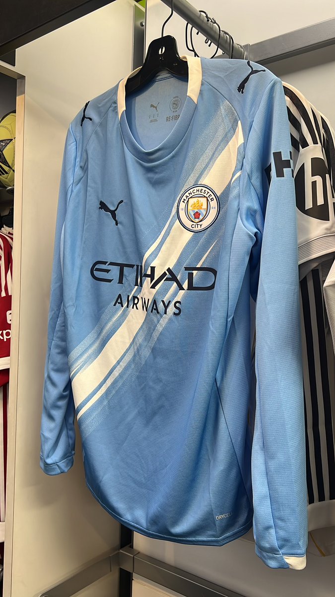 New Manchester City Jersey 2025/26 Home Long Sleeve Now Available in Select Sizes. Short Sleeve Home, Away Black &amp; Match Authentic Also Available While Quantities Last. Questions? Call 604-299-1721! Visit Us Today in Store! #mancity #epl #puma #vancouver #BC #football #haaland