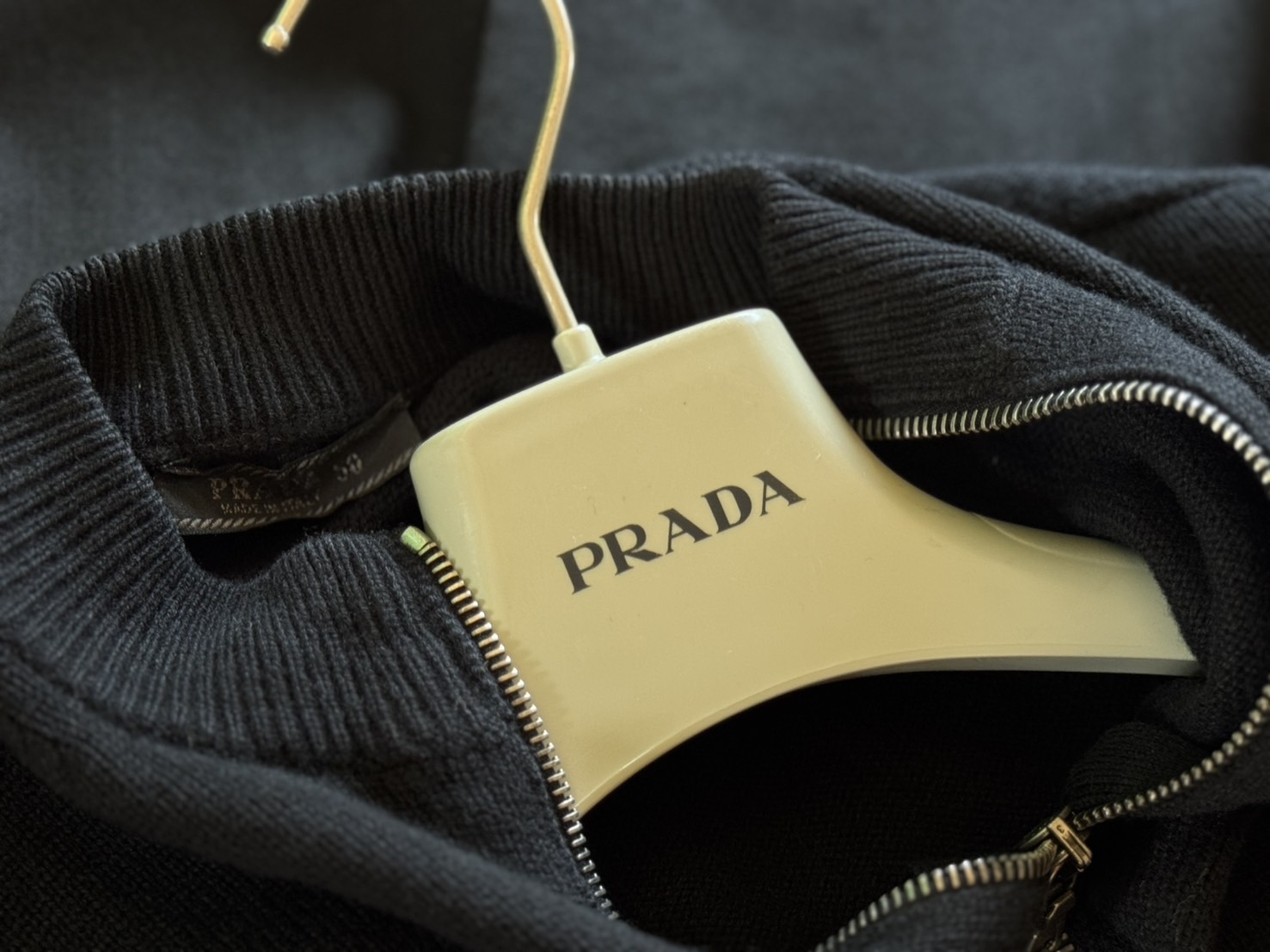 プラダドライバーズジャケット プラダ PRADA トライアングルロゴモヘア混トラックジャケット