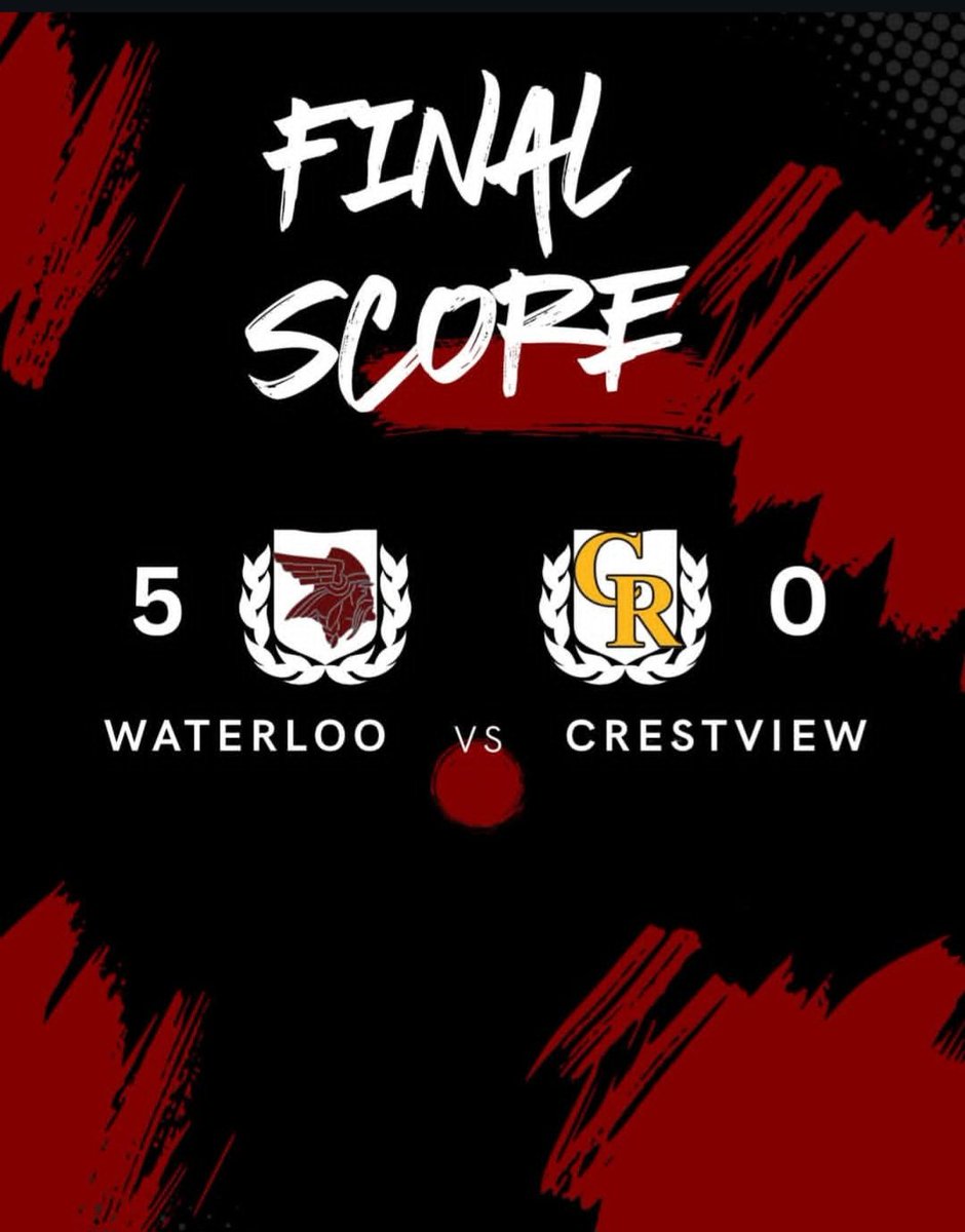 Bringing home a win....5-0 over Crestview.  We'll rest up  before being back in action on Saturday.

#believe 

<a href="/WaterlooAth/">Waterloo Athletics</a>