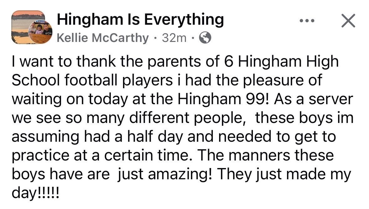 Hingham Football tweet media