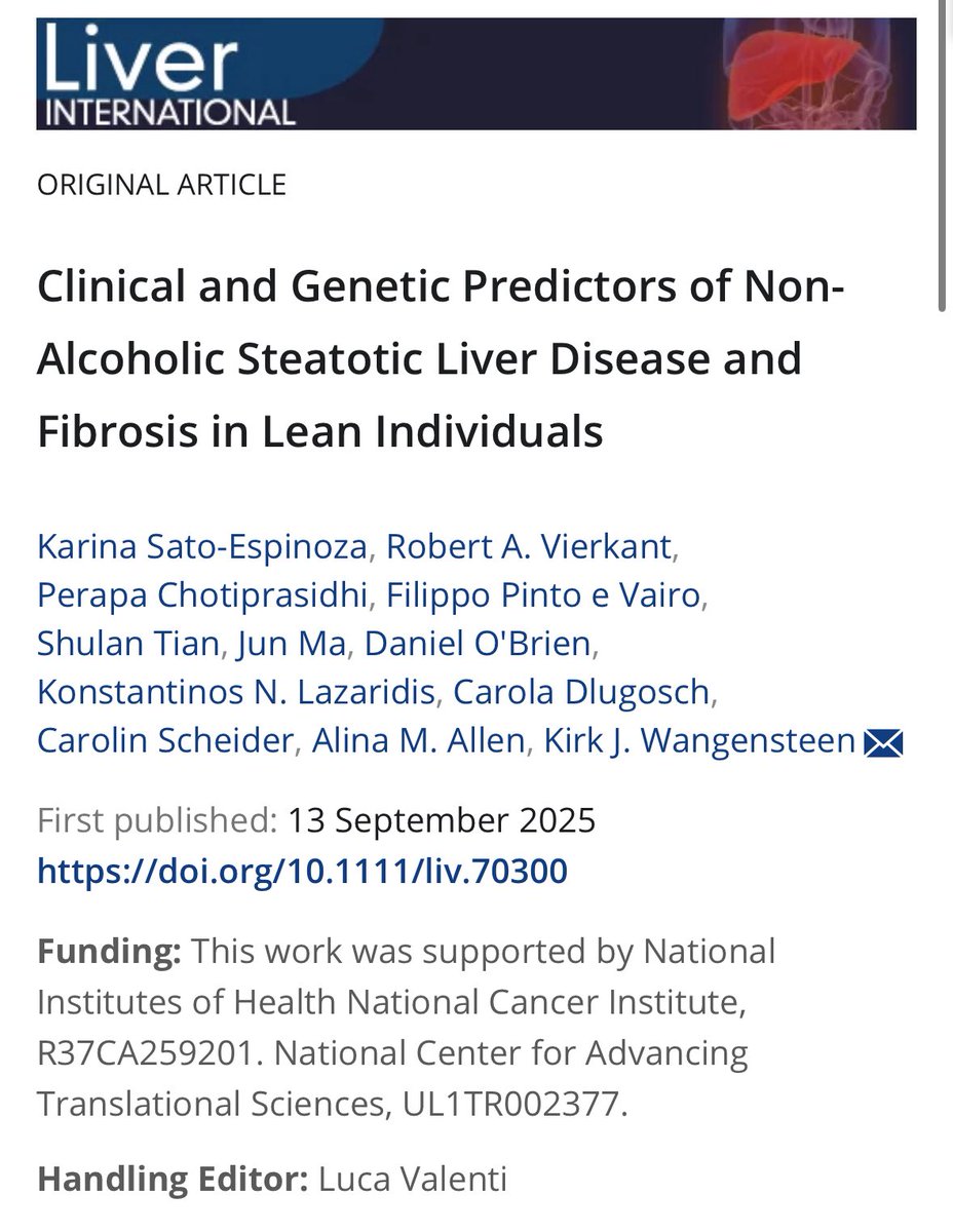 🚨🚨Pleased to share our new publication in <a href="/LiverInt/">Liver International</a>:

Our new study shows diabetes is a primary driver of non-alcoholic SLD in lean individuals, highlighting the need for screening beyond BMI. 

📖 Read here: onlinelibrary.wiley.com/doi/10.1111/li…