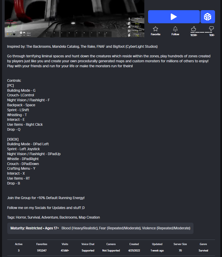 MrDarkDoom's tweet image. #ROBLOX #RobloxDev @KreekCraft Lost Rooms needs help, their game got forced 17+ which killed the game. The developers have tried everything to get it changed but with no success. Please spread the word! Please help us!