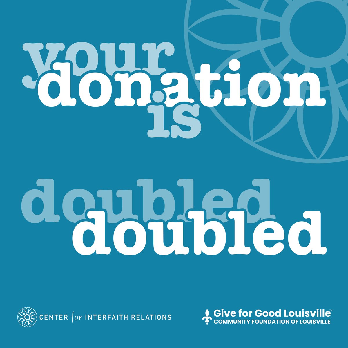 By donating to CIR on #GiveForGoodLou, your contribution could be 𝗗𝗢𝗨𝗕𝗟𝗘𝗗 𝗼𝗿 𝗧𝗥𝗜𝗣𝗟𝗘𝗗 due to matching funds. Thanks to all who support our mission to build bridges &amp; cultivate compassion. 𝗡𝗢𝗪 is the time: bit.ly/cirg4g21