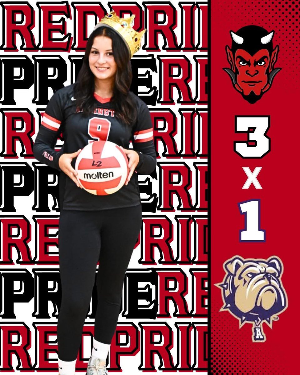 RedDevilAthl's tweet photo. π₯πThe Lady Devils brought down the Ada Bulldogs 25-20, 18-25, 26-24, 25-21. π₯π The JV team also won.
#WeAreRedDevils #RedDevilNation #RedPride @Courier_Sports @WOSNScores https://t.co/F2rSOh5WW6