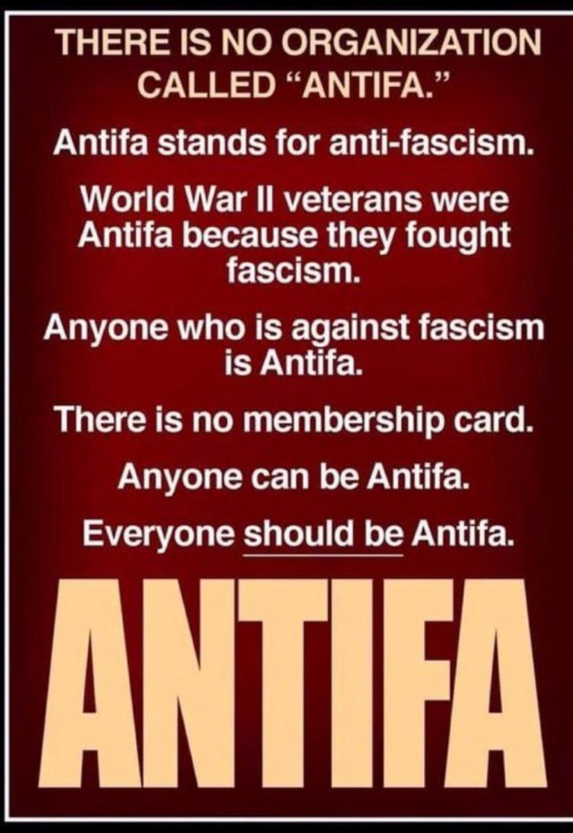 Trump just “designated ANTIFA as a terrorist organization.” 

Couple reminders:
