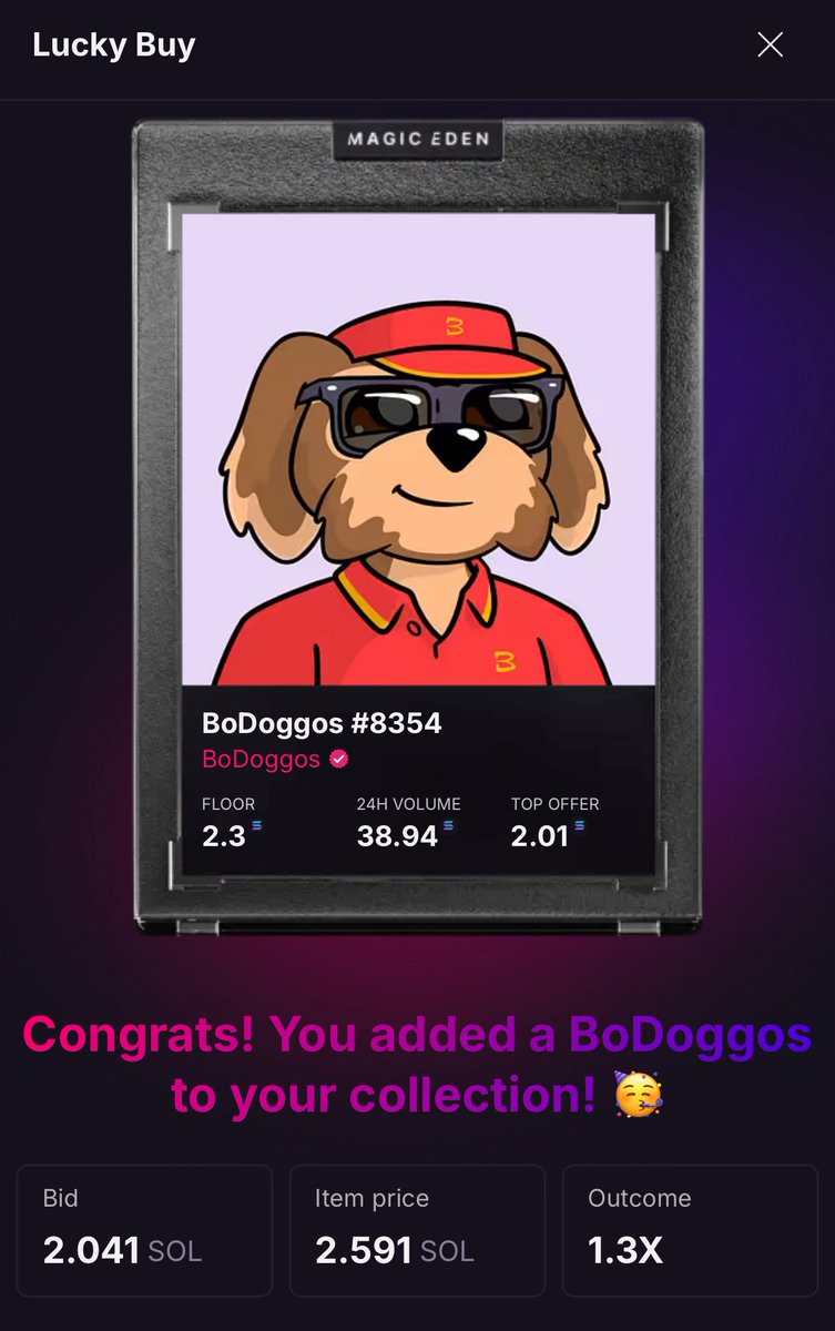 Day 14 - BoDoggo buy

Lots of sweet Doggos near the floor

🐳 Pick yourself up 10, it’ll pay for itself with access to <a href="/EasyEatsBodega/">Easy</a> trades.

Be sure have notifications ON for easy mode in discord